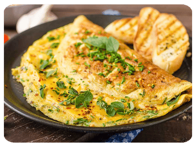 OMELETE DE MILHO COM QUEIJO