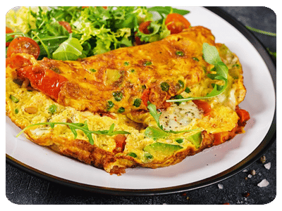 OMELETE DE LEGUMES E ERVAS